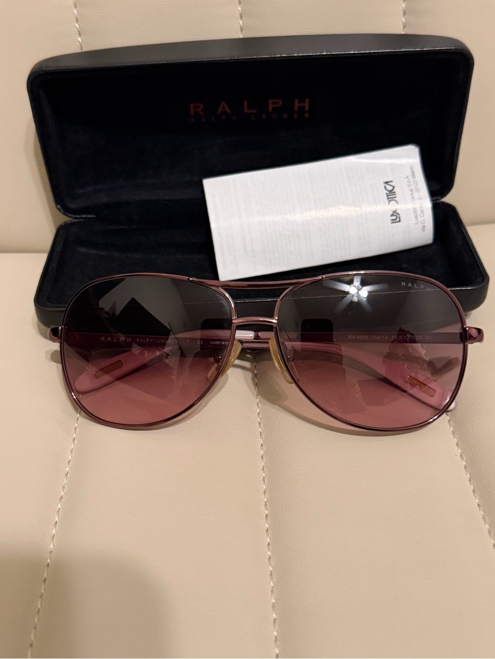 Ralph Lauren Women’s Pink Gradient Aviator Sunglasses